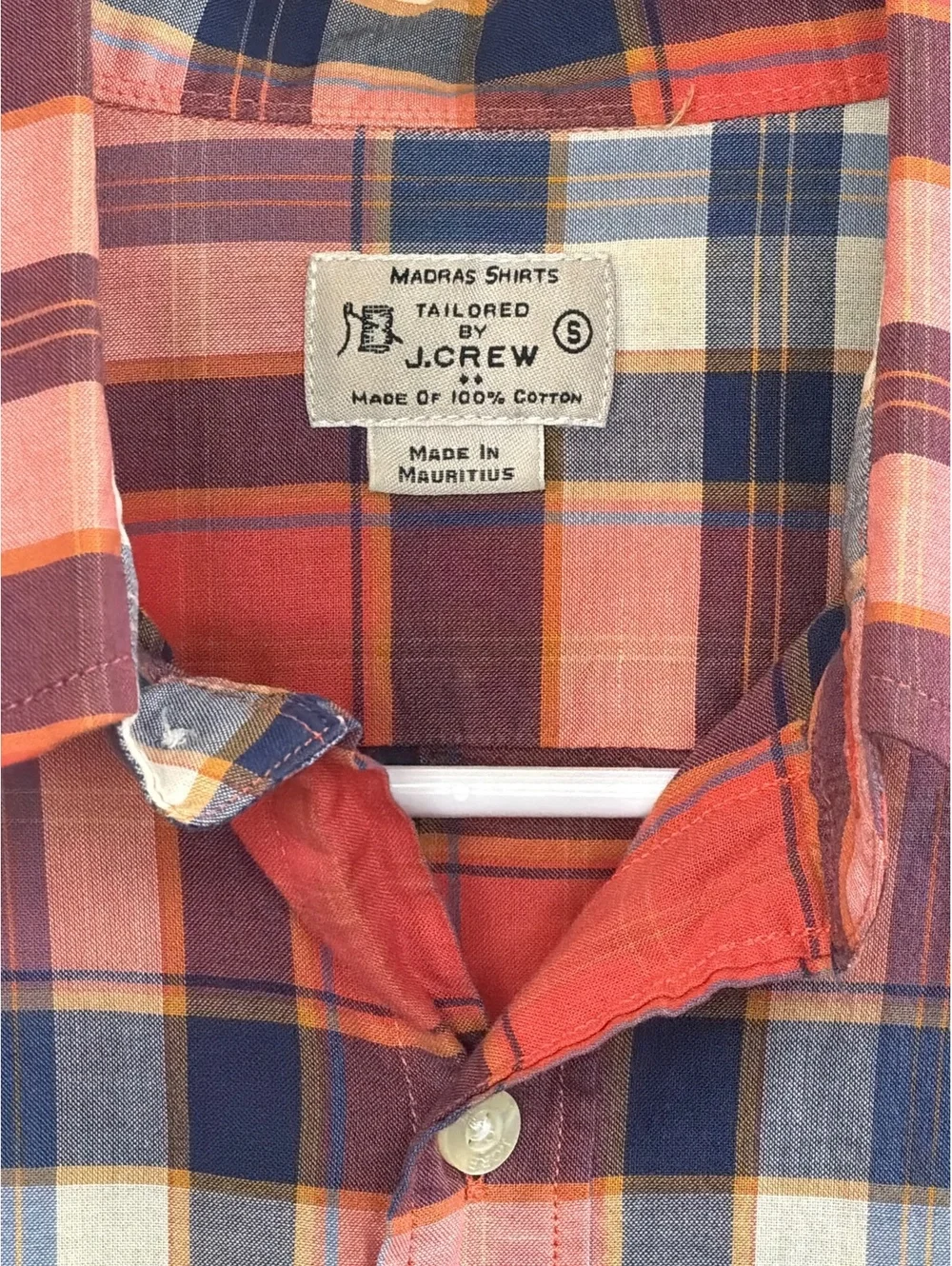 J.Crew Madras Plaid Button-Up Shirt Size Small